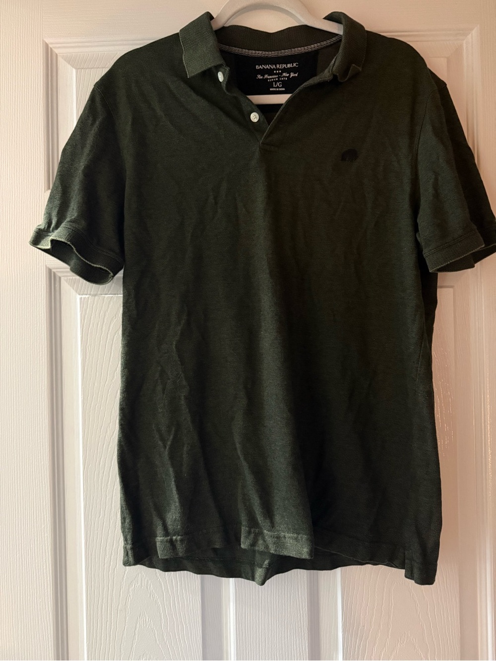 Banana Republic Cotton Men's Forest Green Polo Large